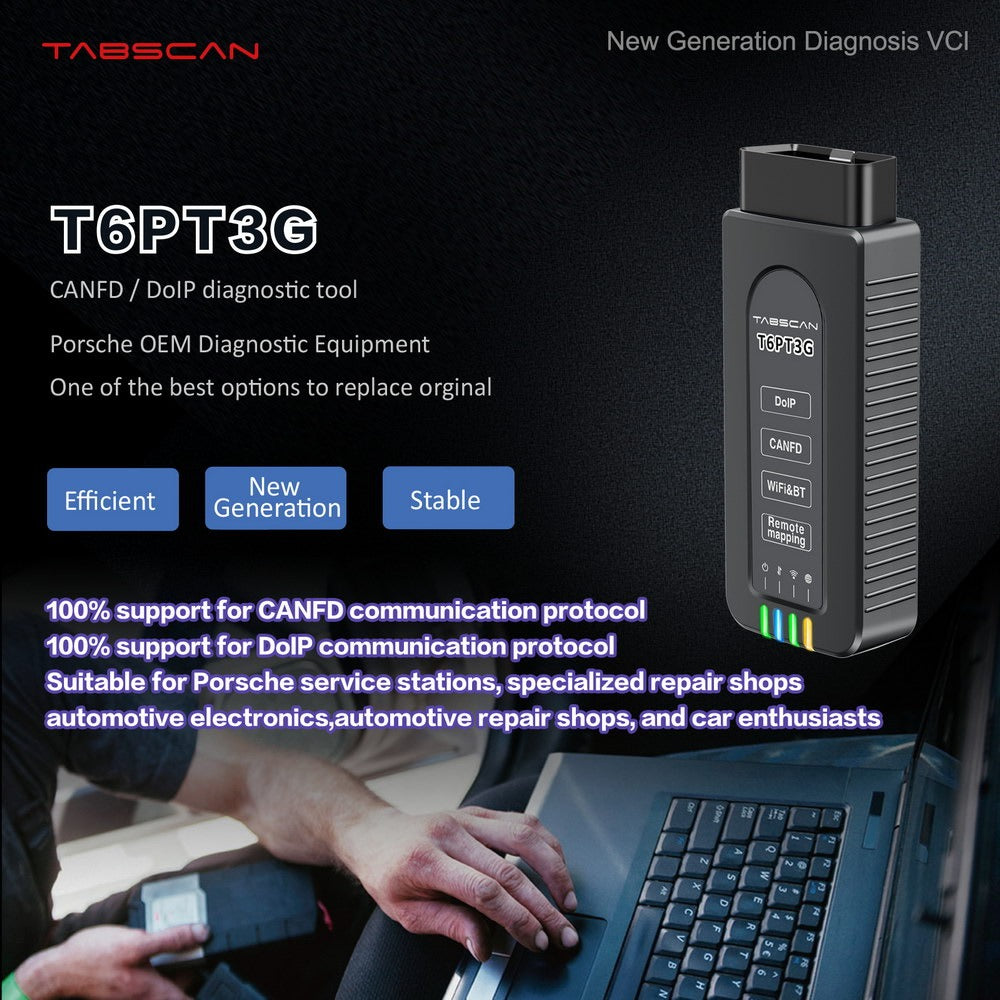 TabScan T6PT3G CANFD DolP Diagnostic Tool VCI for Porsche