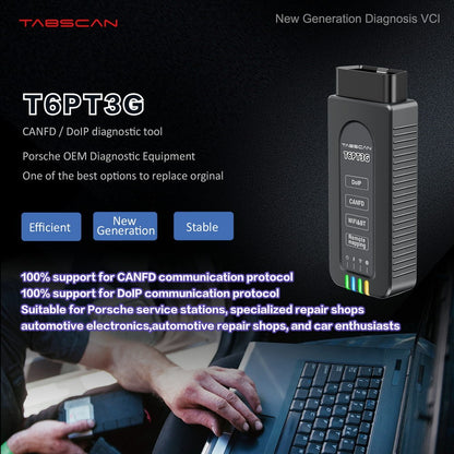 TabScan T6PT3G CANFD DolP Diagnostic Tool VCI for Porsche