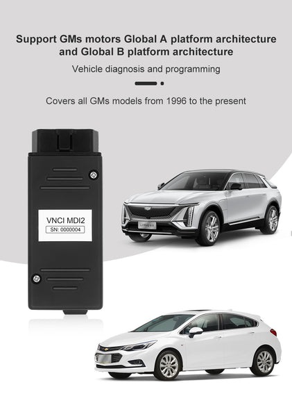 VNCI MDI2 GM Diagnostic Interface – CAN FD & DoIP, TLC GDS2 Tech2Win Compatible